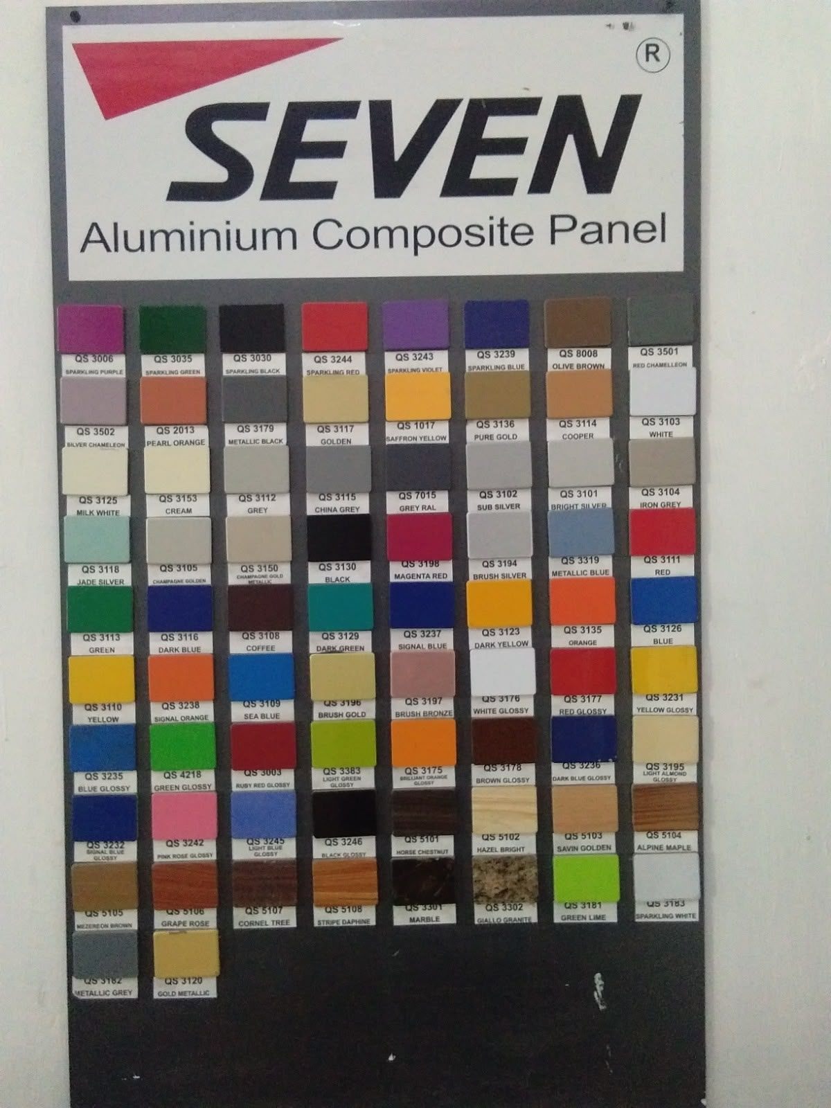 Katalog pilihan warna Aluminium Composite Panel